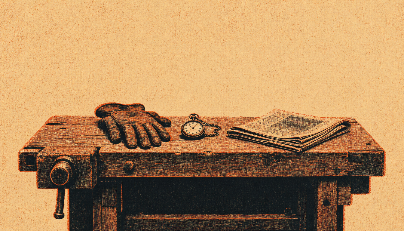 Inherited tools symbolizing the past role that shaped modern masculinity