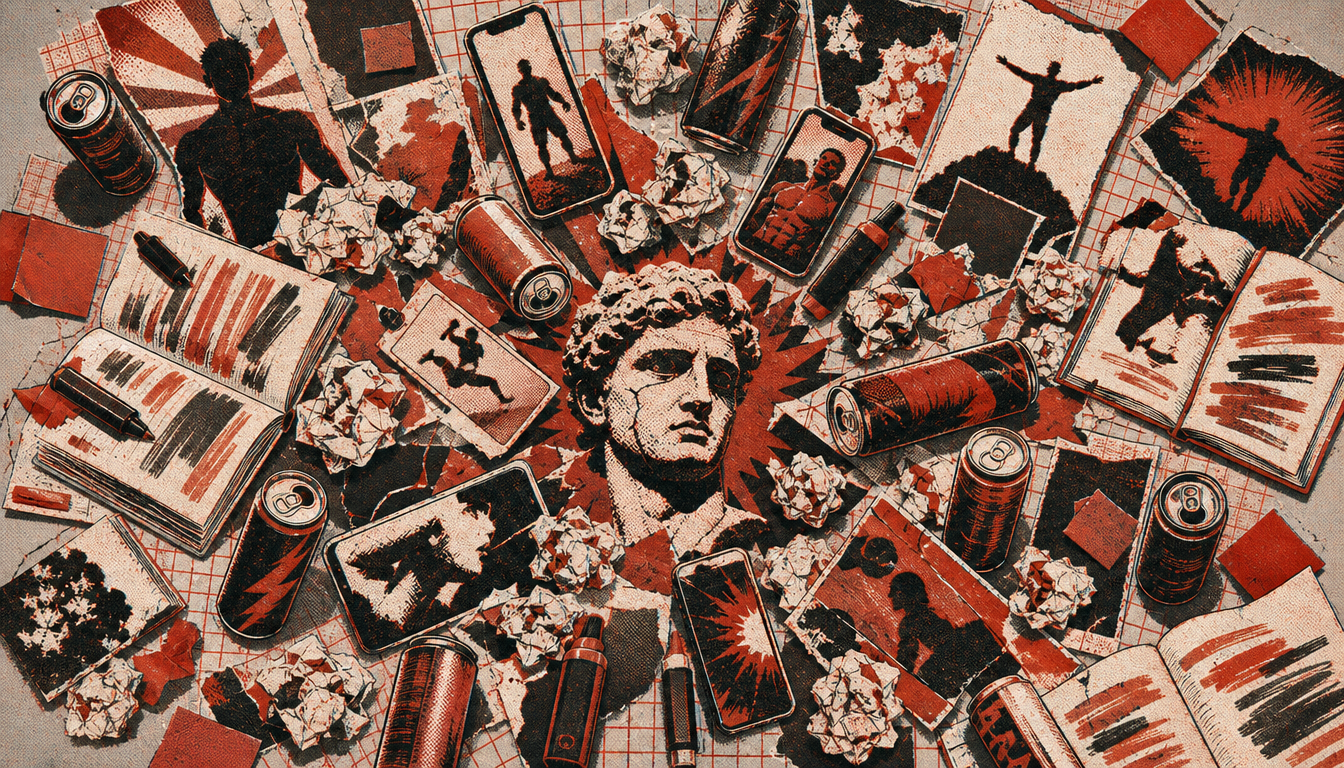 Chaotic flat-lay representing the motivation industry in the discipline vs motivation debate