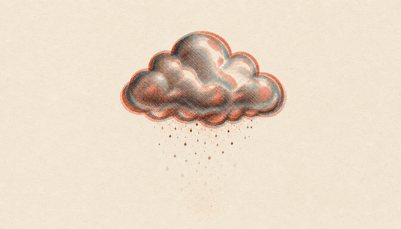 Glass storm cloud illustrating motivation as weather in discipline vs motivation