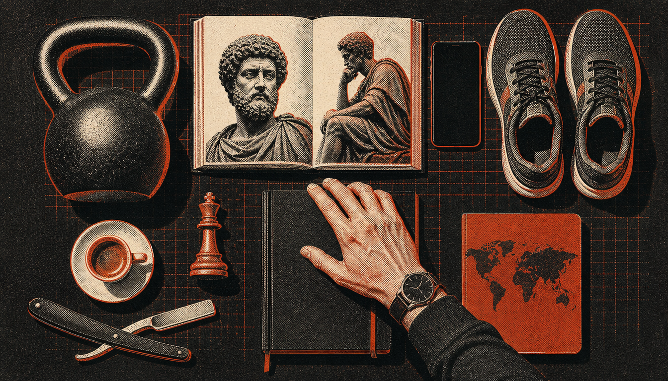 Curated objects representing the constructed identity of modern masculinity