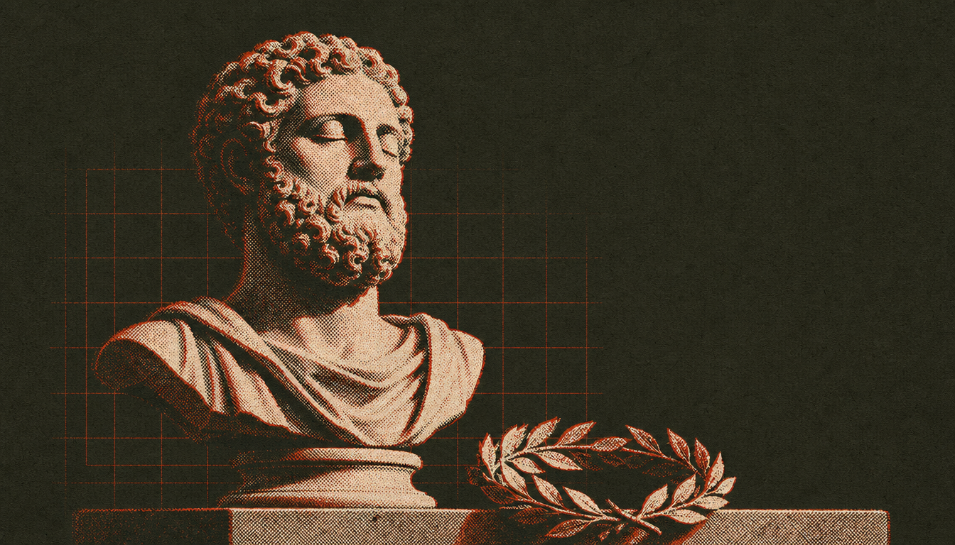 Stoic marble bust illustrating the philosophy behind discipline vs motivation