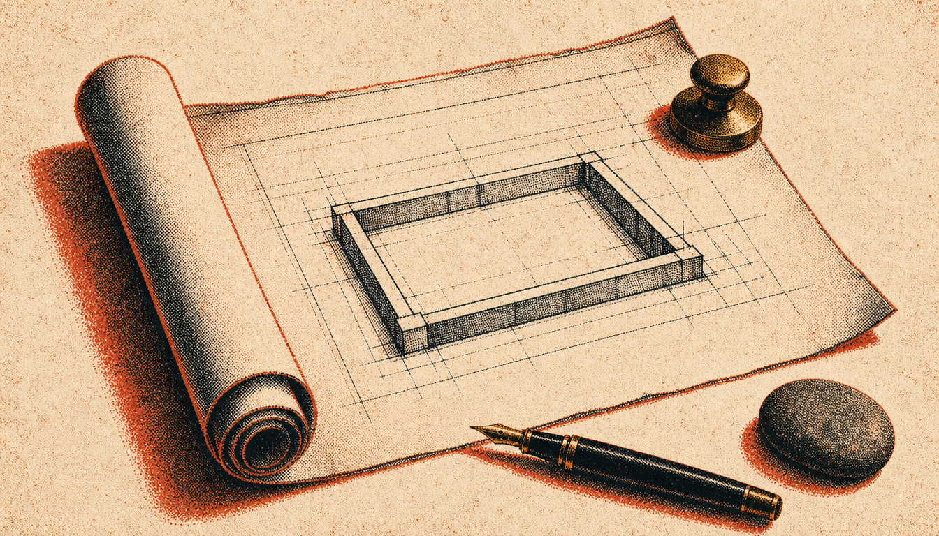 Blueprint and tools representing the framework for building discipline vs motivation