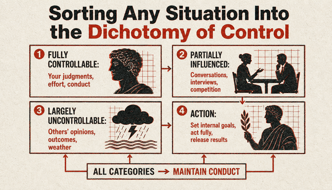 Matrix diagram for sorting situations into the dichotomy of control framework