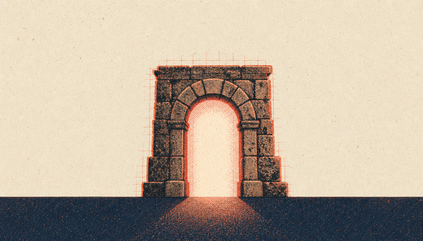 Stone archway symbolizing the gate of the inner citadel stoicism framework