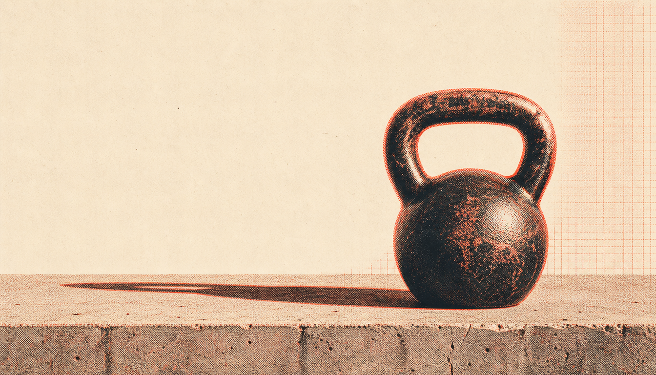 Weathered kettlebell symbolizing physical discipline in how to build real confidence as a man