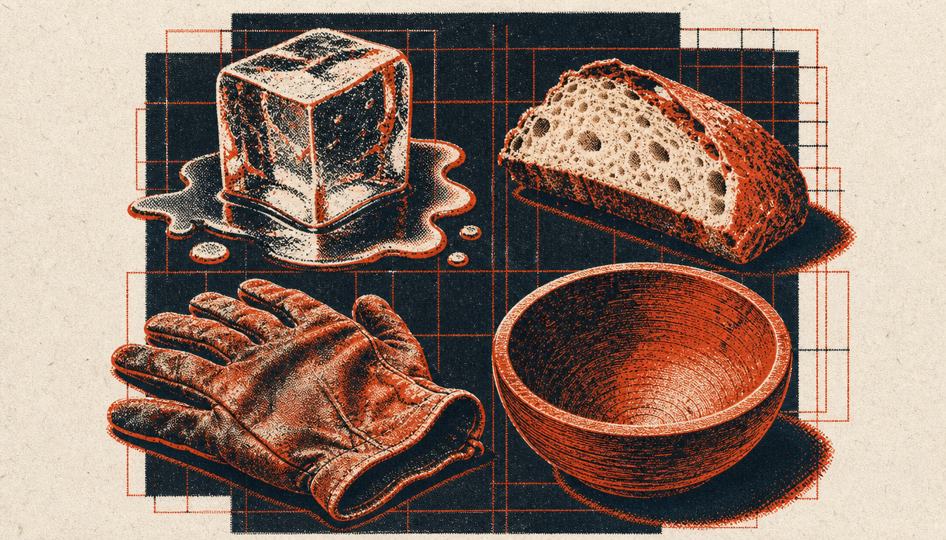 Four objects representing the four domains of voluntary discomfort training