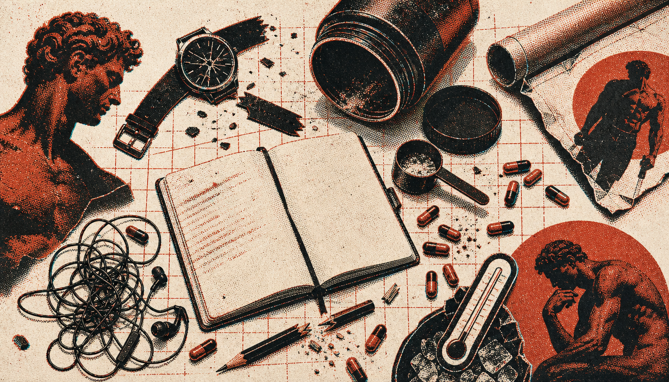 Cluttered abandoned tools showing why tactical self help for men collapses