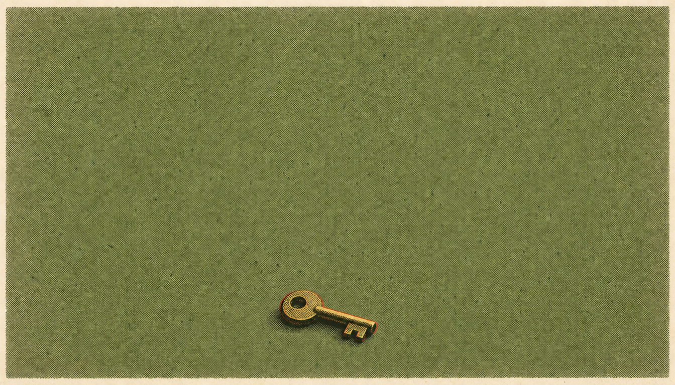 A small key symbolizing the doorway action in how to stop being lazy and undisciplined