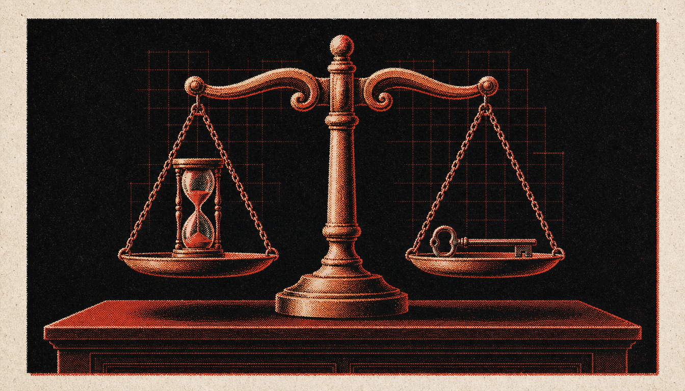 Balance scale weighing time and action, the daily reckoning habit of disciplined men