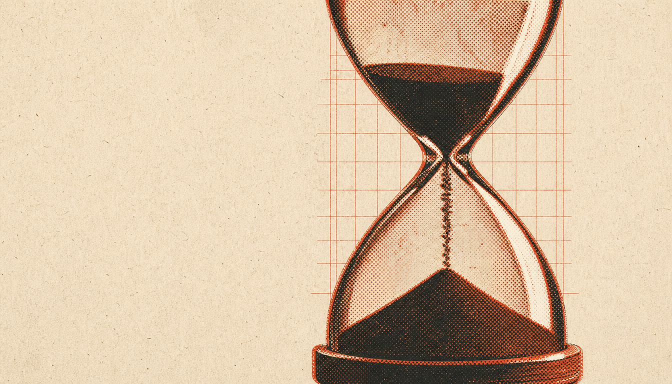 Hourglass symbolizing the 90-day voluntary discomfort protocol