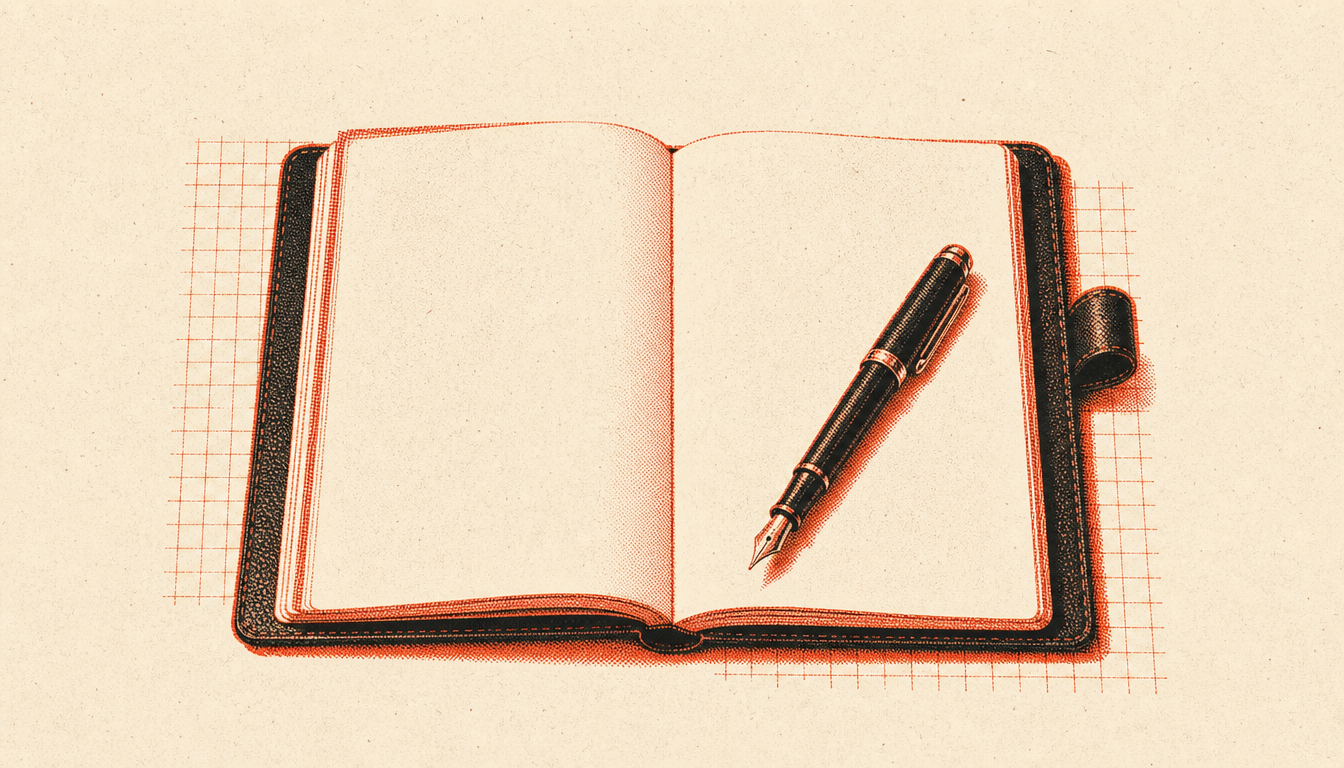 Open notebook and pen representing the daily practice of how to build mental toughness as a man