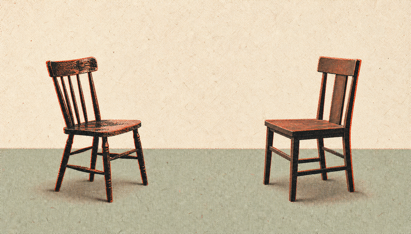 Two facing chairs representing social presence in how to build real confidence as a man