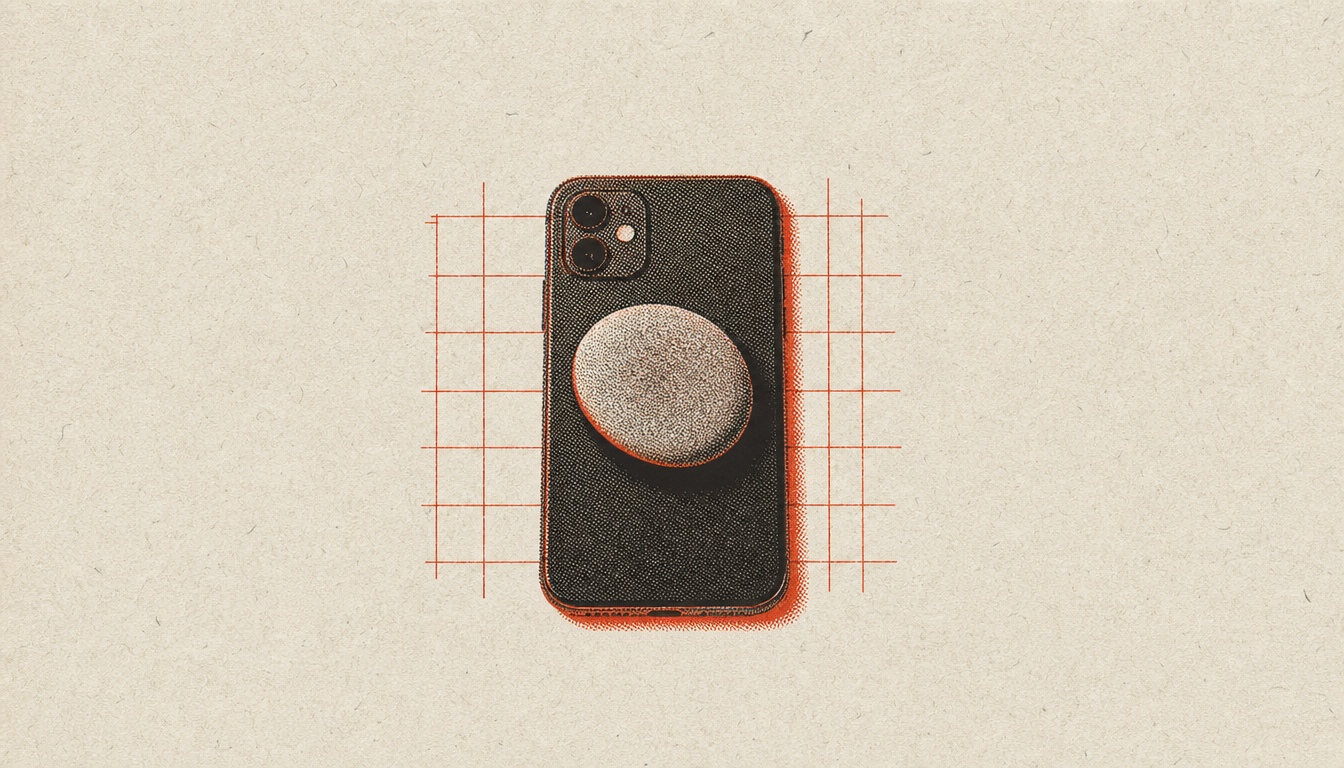 Silenced phone weighted by a stone illustrating what voluntary discomfort is not