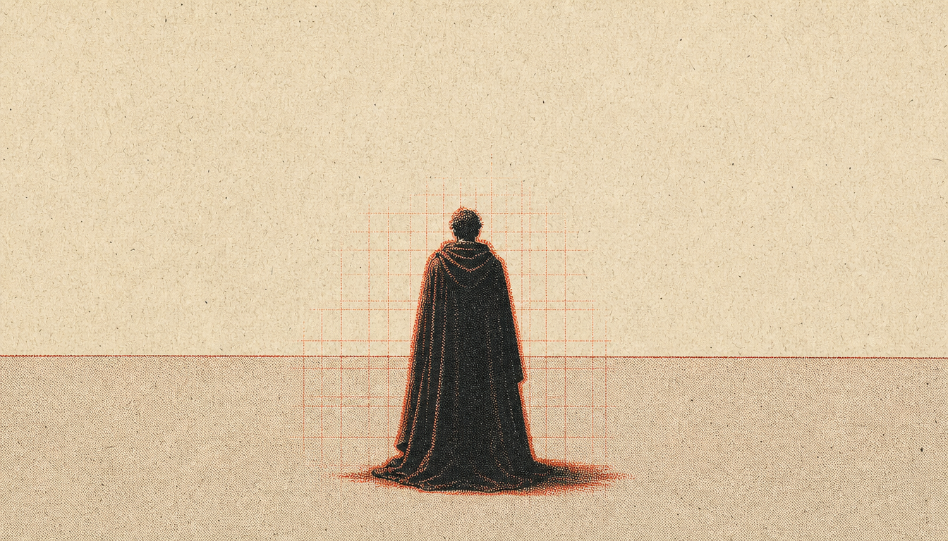 Solitary figure expressing the social presence trained by inner citadel stoicism