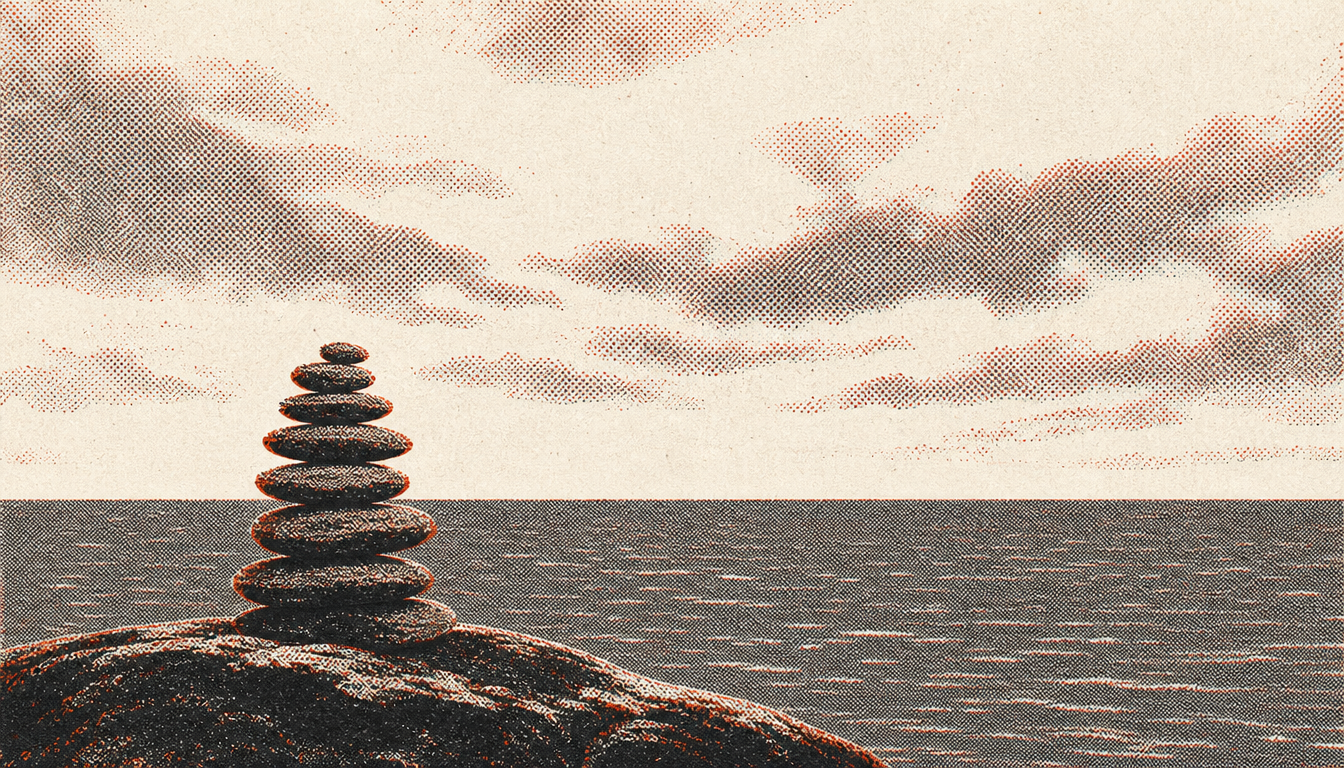 Lone stone cairn at a vast horizon symbolizing the long view of how to build a legacy