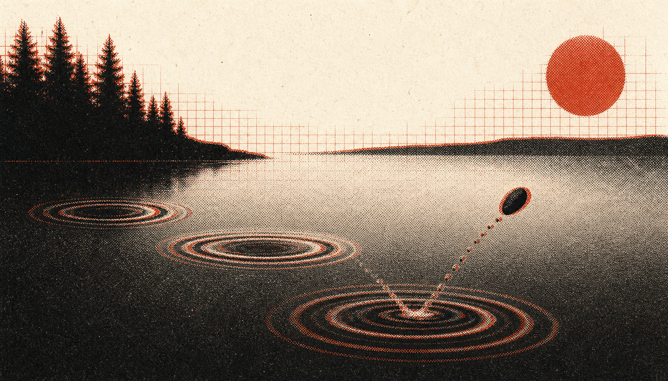 Stone skipping on water symbolizing recovery in how to stop being lazy and undisciplined